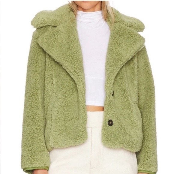 Free People Joplin Cozy Sweet Pistachio Jacket Size Small Women - Picture 1 of 15